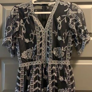 Sexy Silver Lace Dress